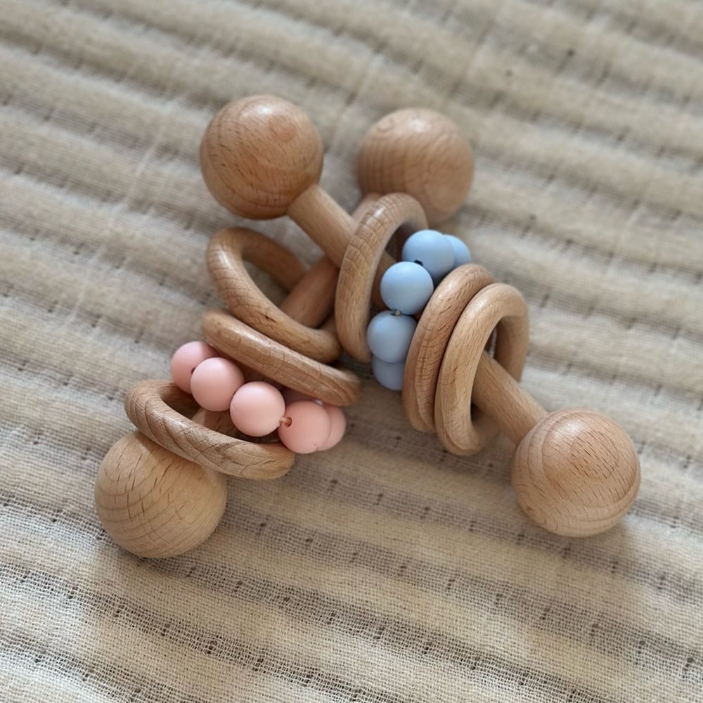 NEW 🤍 Lavender and Fern 🤍 Baby Rattle Teethers